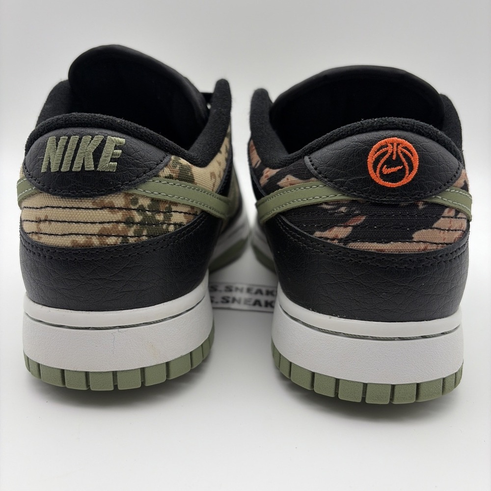 Size 9.5 - Nike Dunk SE Low Black Multi-Camo (DH0957-001) - Picture 6 of 8